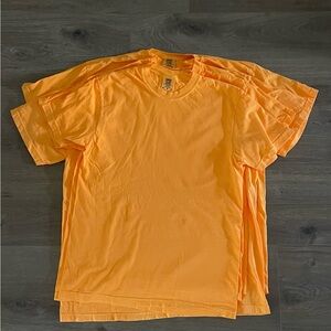 (6) Comfort Colors 1717 - Bright Orange Short Sleeve Tees